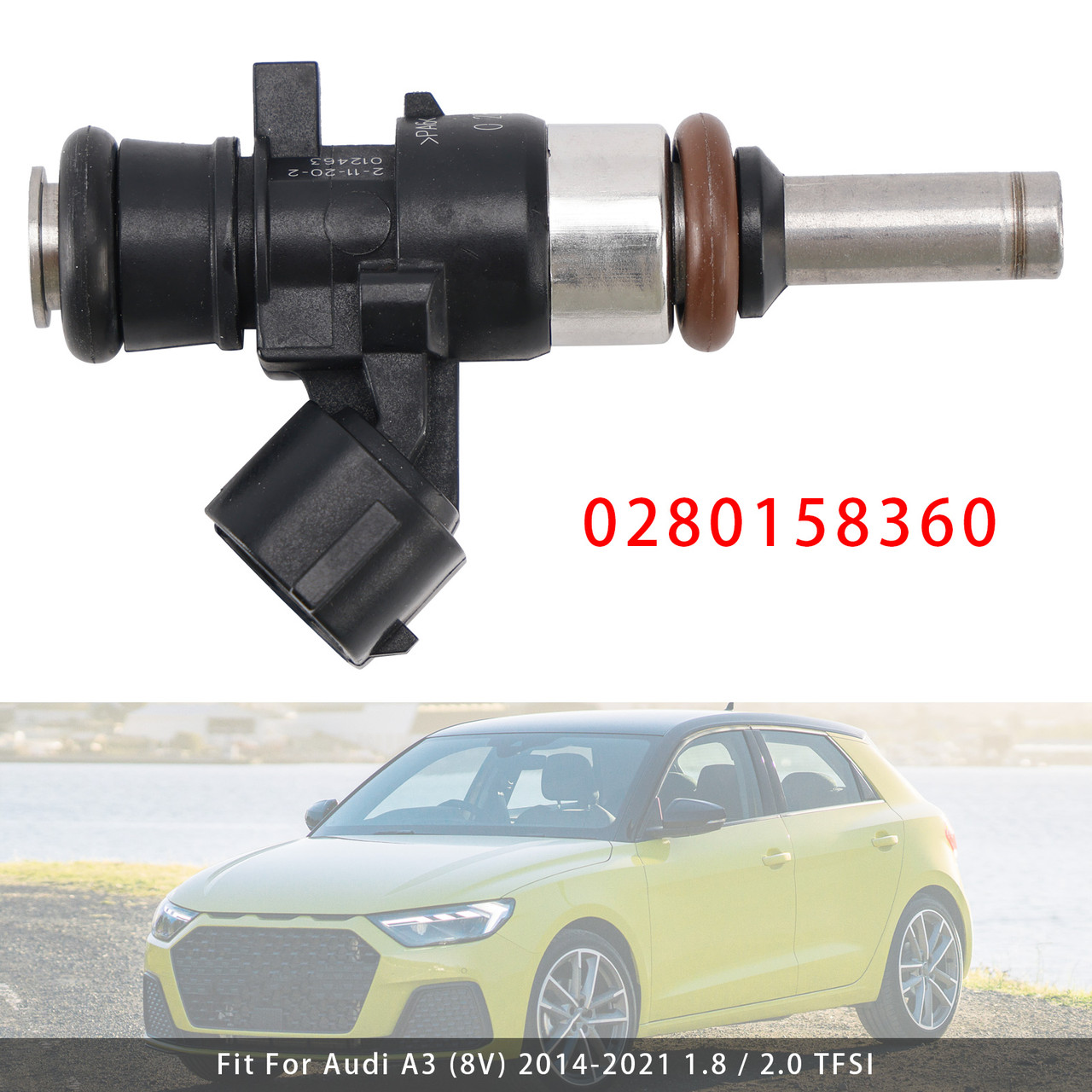2014-2021 Porsche EA888 Macan 1Pcs Fuel Injector 0280158360 Generic