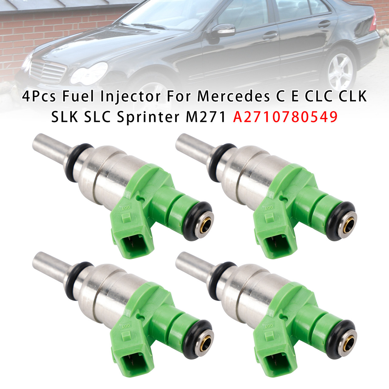 2008-2011 Mercedes-Benz CLC CLK SLK SPRINTER 4Pcs Fuel Injector M271 A2710780549 Generic