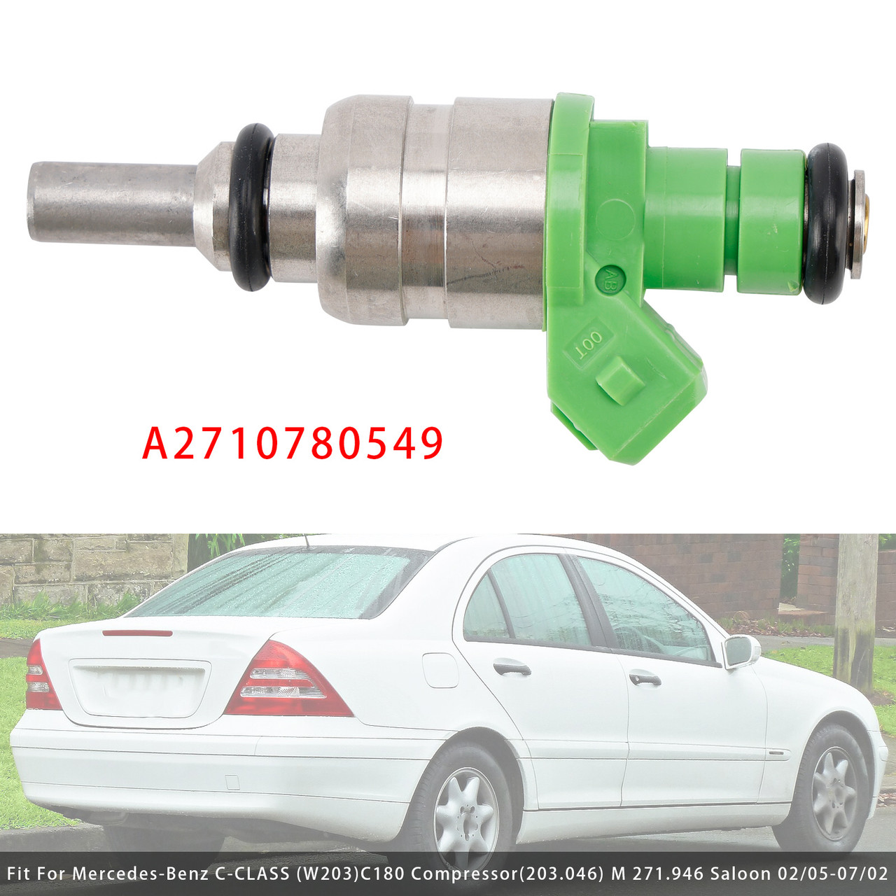 2002-2008 Mercedes-Benz C-CLASS E-CLASS 1Pcs Fuel Injector M271 A2710780549 Generic