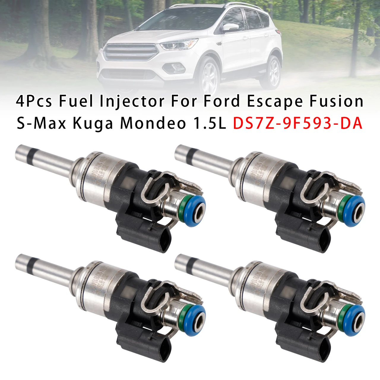 2014-2020 Ford Fusion 1.5L 4Cyl GTDI 4Pcs Fuel Injector DS7Z-9F593-DA Generic