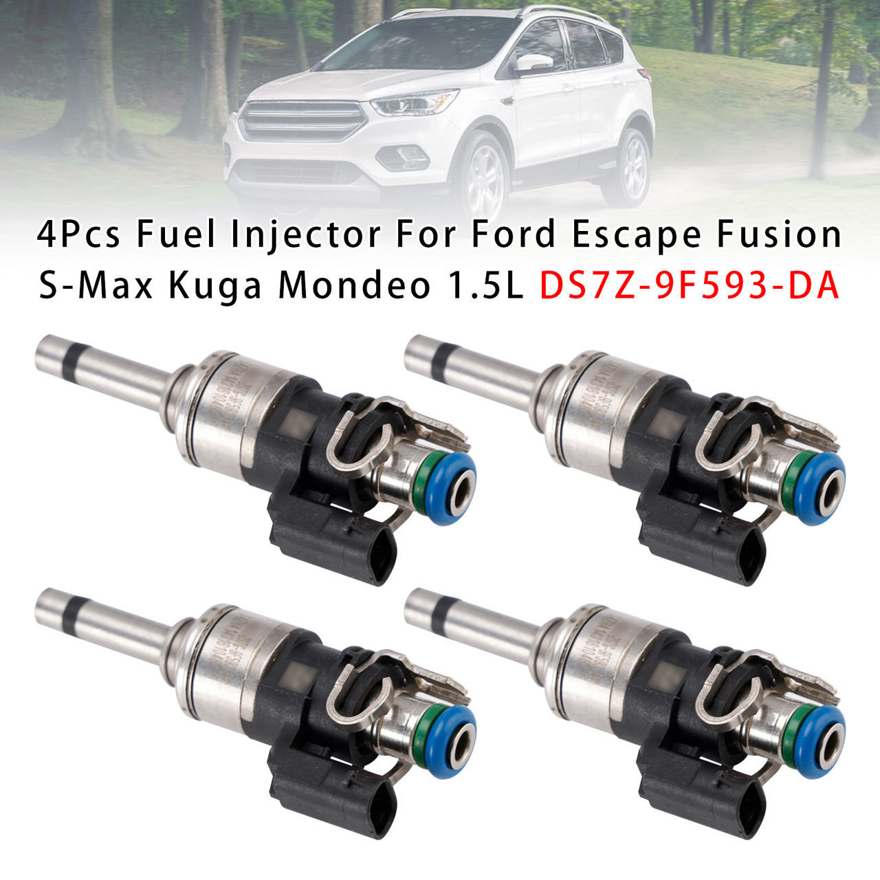 2015-2019 Ford S-Max 1.5 EcoBoost 4Pcs Fuel Injector DS7Z-9F593-DA Generic