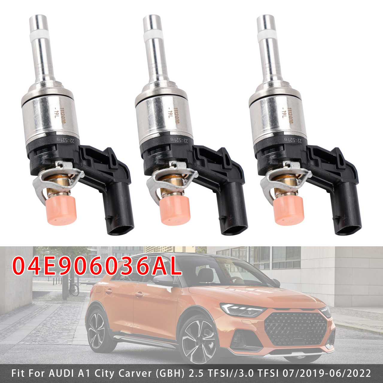 2015-2022 AUDI A1 A3 Q2 3Pcs Fuel Injector 04E906036AL 04E906036AA Generic