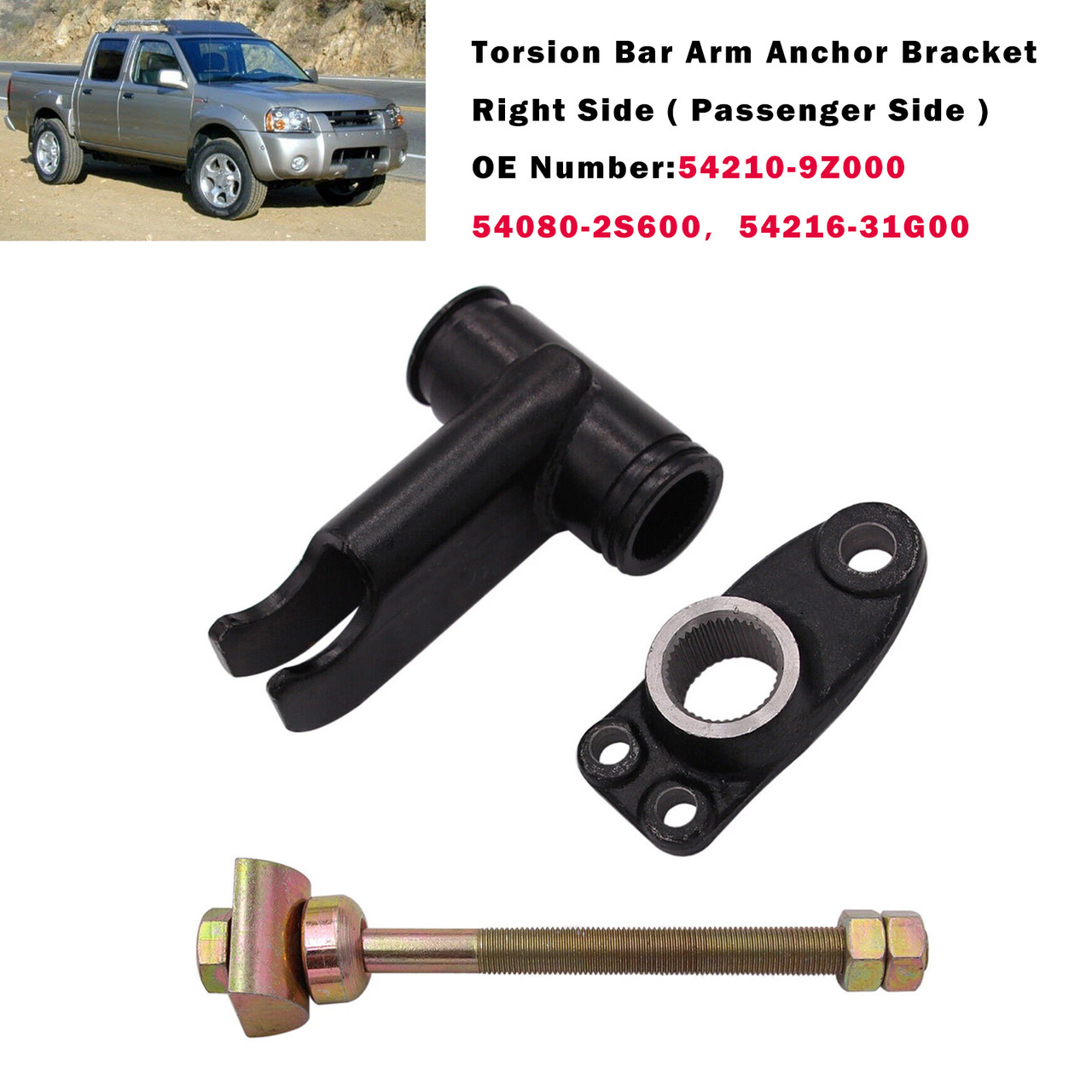 2001-2004 Nissan Xterra Frontier V6 Torsion Bar Arm Anchor Bracket Right 54210-9Z000 Generic