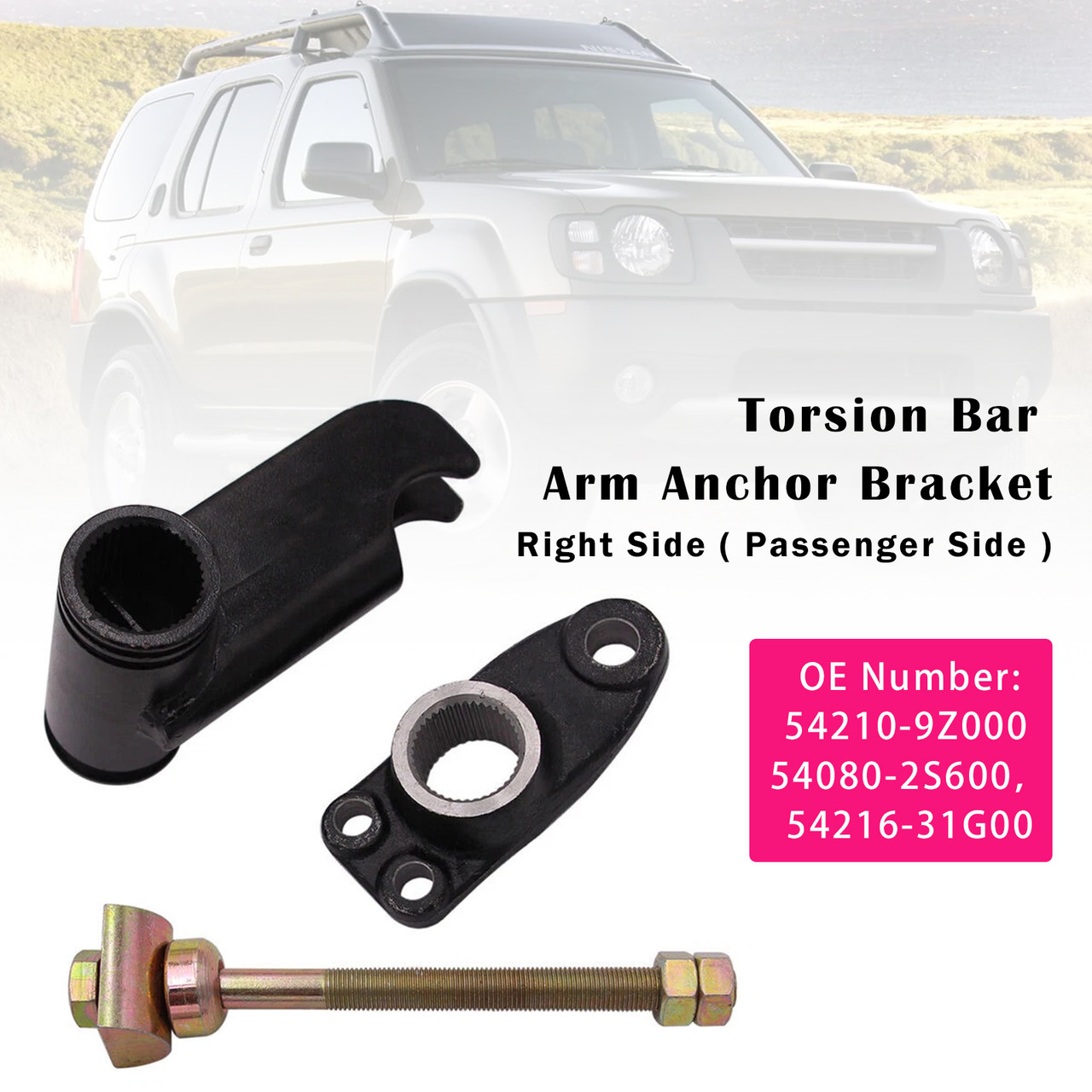 2001-2004 Nissan Xterra Frontier V6 Torsion Bar Arm Anchor Bracket Right 54210-9Z000 Generic