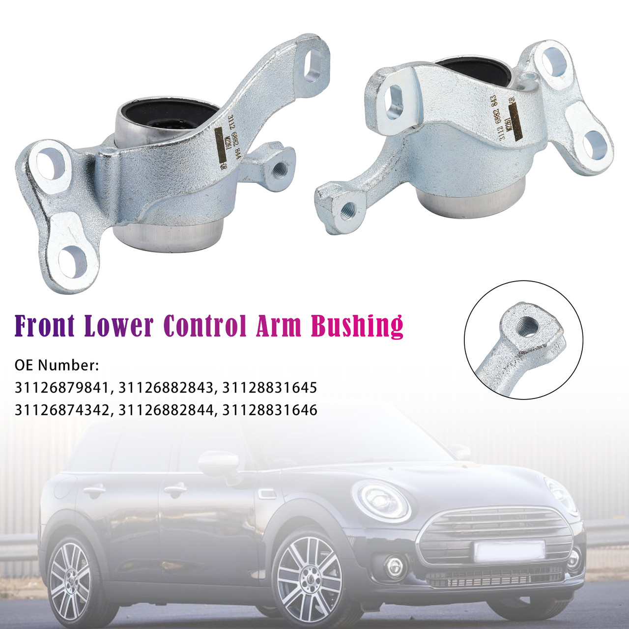2015-2024 Mini Cooper Clubman F54 Countryman F60/R60 2x Front Lower Control Arm Bushing 31126882843 31126882844 Generic