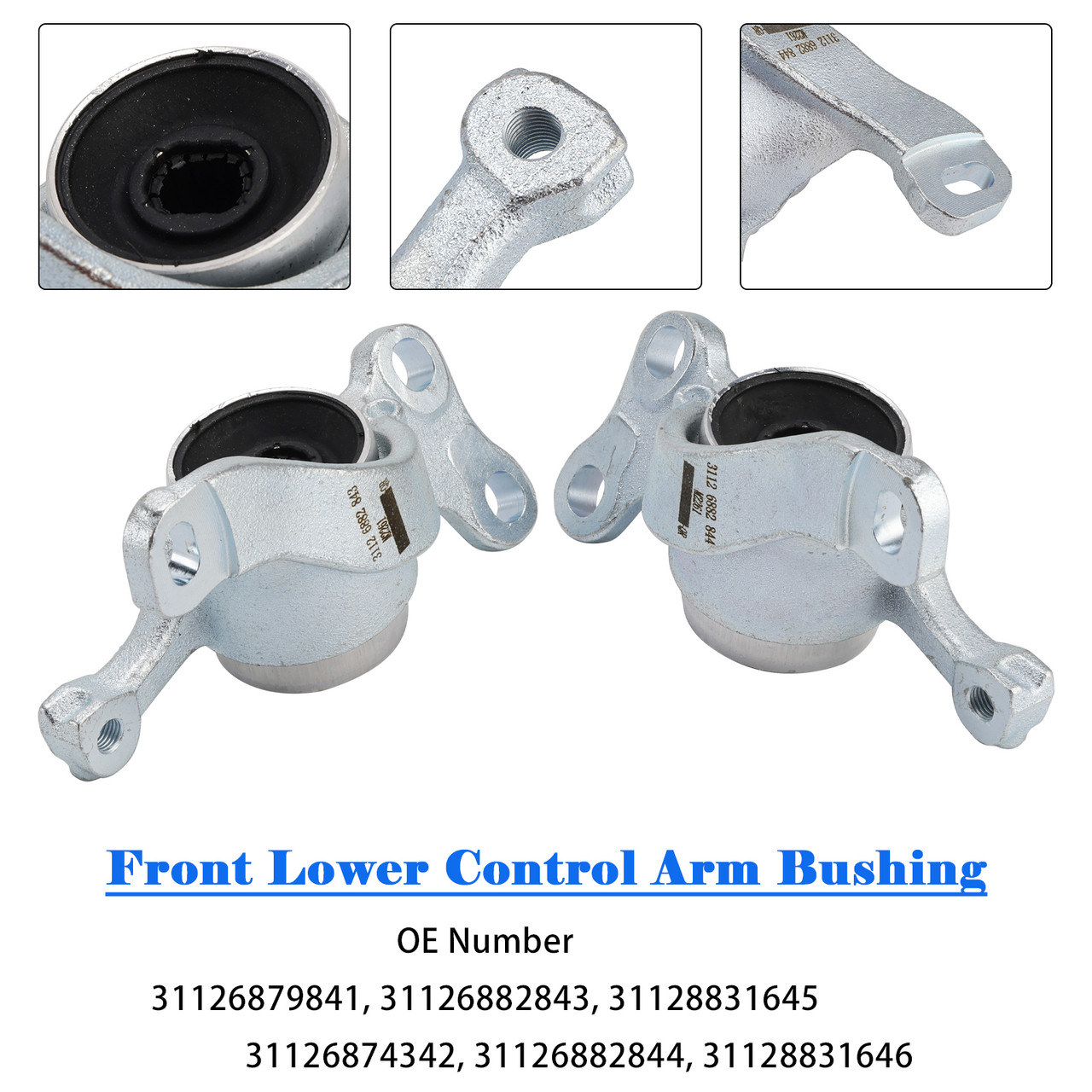 2015-2024 Mini Cooper Clubman F54 Countryman F60/R60 2x Front Lower Control Arm Bushing 31126882843 31126882844 Generic