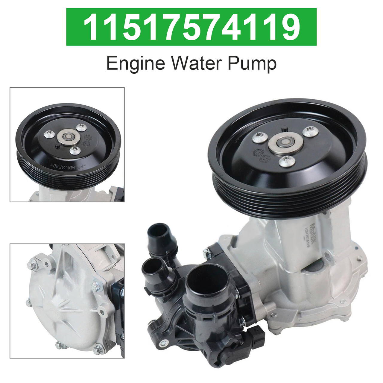 2005-2010 BMW 120i E81 L4 2.0L N46N. Petrol Engine Water Pump 11517574119 Generic