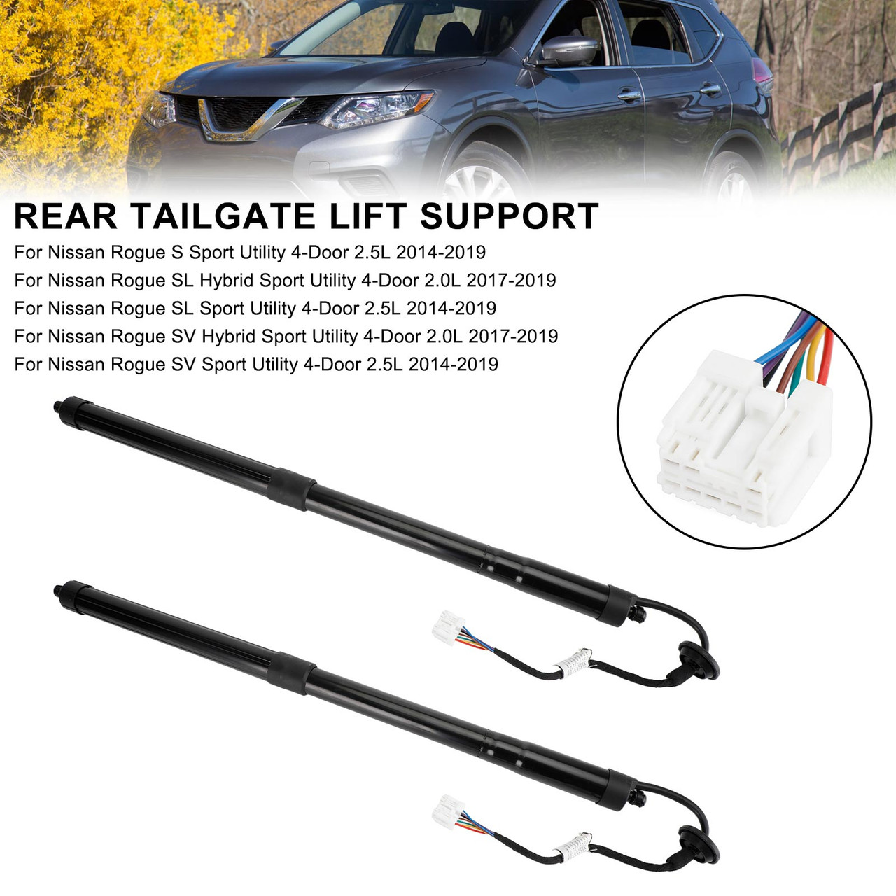 2014-2019 Nissan Rogue S Sl SV 2PCS Rear Tailgate Lift Support 90561-4BA1A Generic