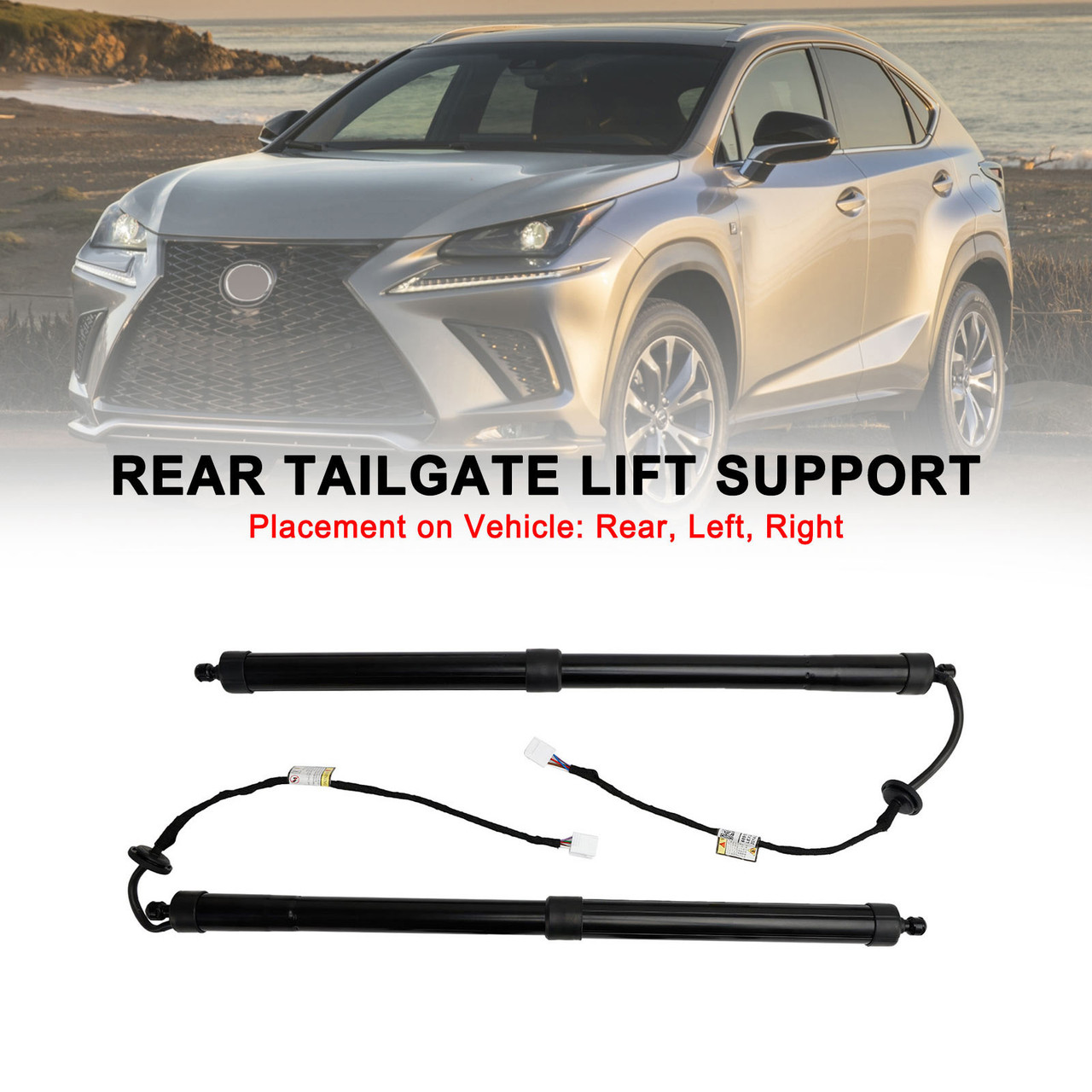 F Sport Sport Utility 4-Door 2.0L 2* Rear Tailgate Lift Support 6892079016 Black Generic