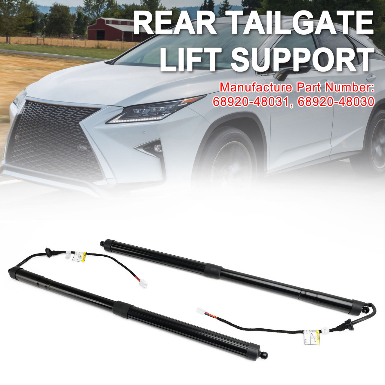 2016-2019 Lexus RX 350 450h BASE 2* Rear Tailgate Lift Support 68920-48031 Generic