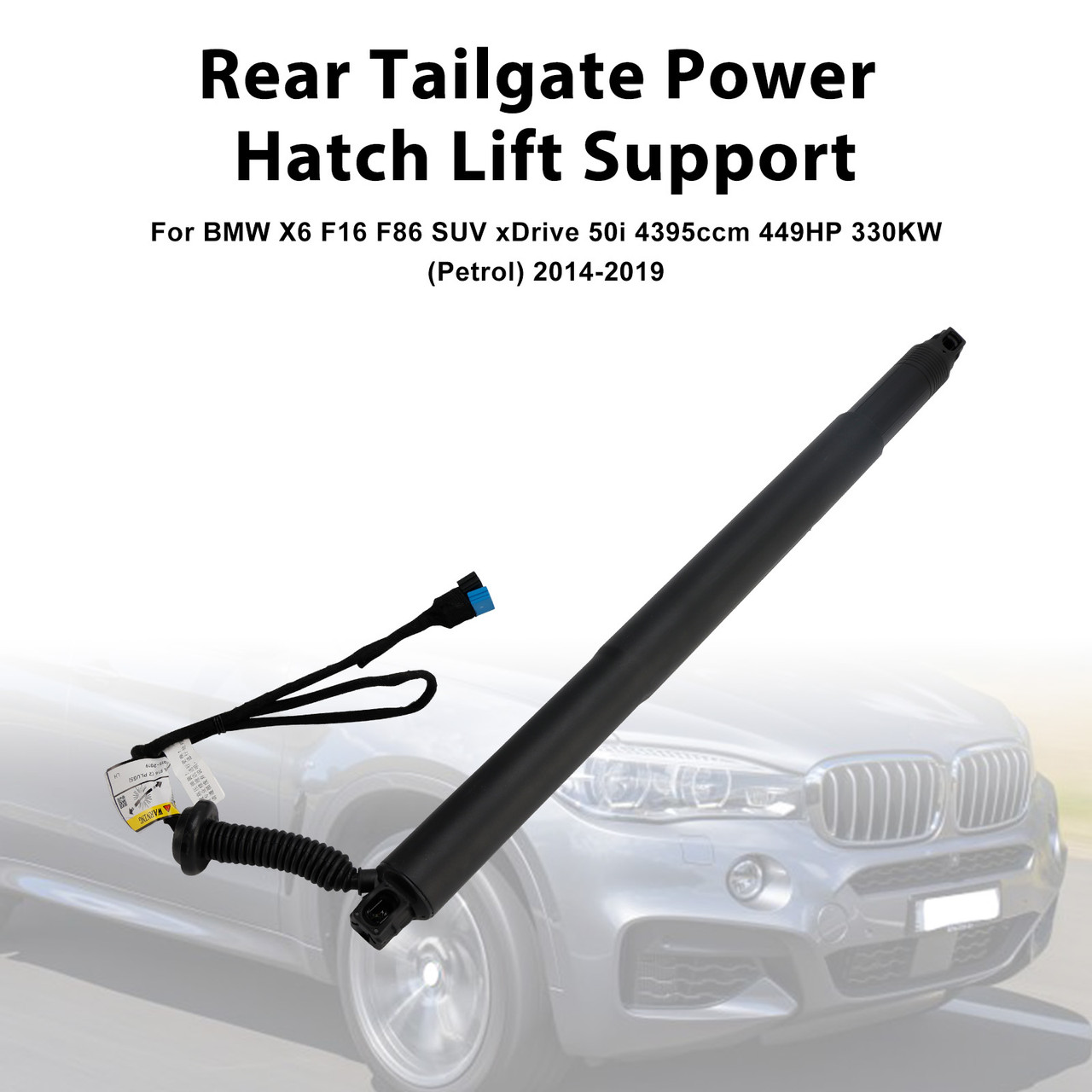2014-2019 BMW X6 F16 F86 1* Rear Tailgate Lift Support 51247434043 Black Generic