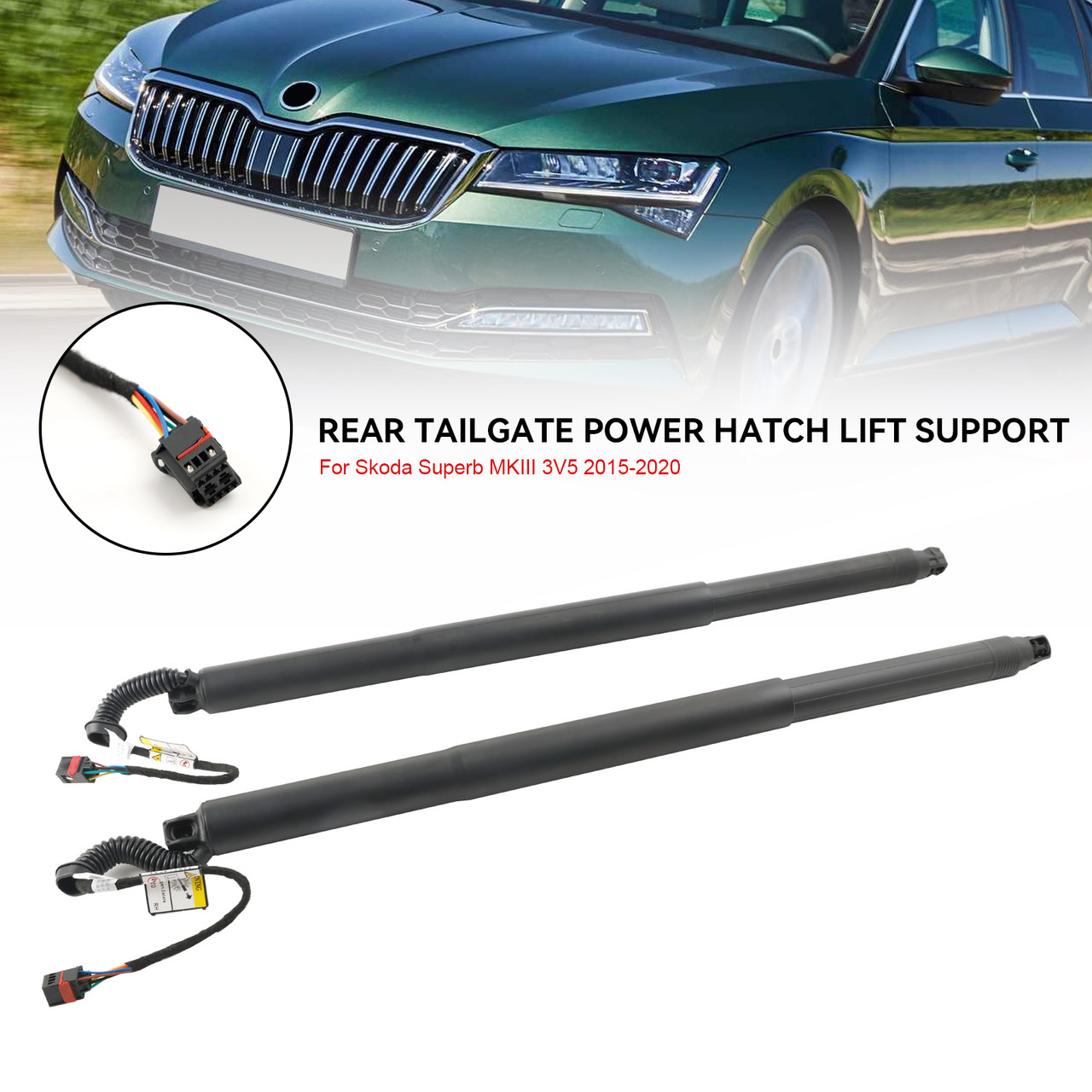 2015-2020 Skoda Superb MKIII 3V5 2* Rear Tailgate Lift Support 3V9827851B Black Generic