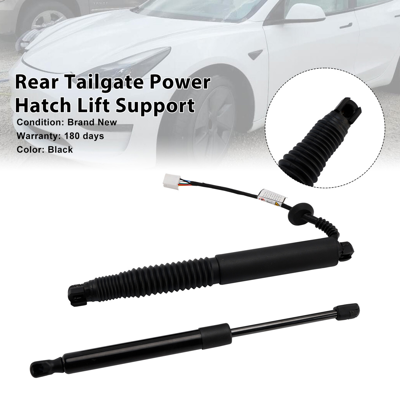 2021-2023 Tesla Model 3 2* Rear Tailgate Lift Support 1551488-99-B Black Generic