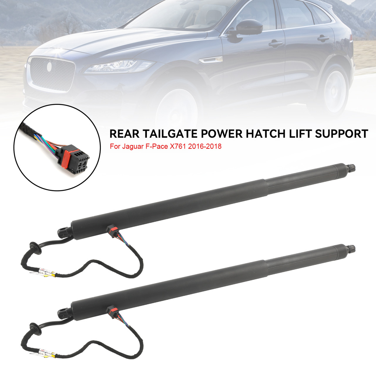 2016-2018 Jaguar F-Pace X761 2* Rear Tailgate Lift Support HK8370354AA Black Generic