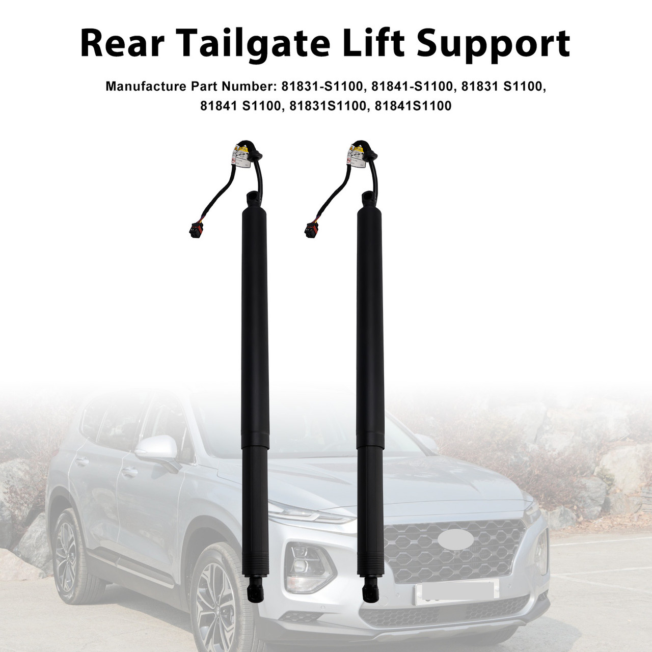 2019-2020 Hyundai Santa Fe 2.0L /2.4L 2* Rear Tailgate Lift Support 81831-S1100 Black Generic