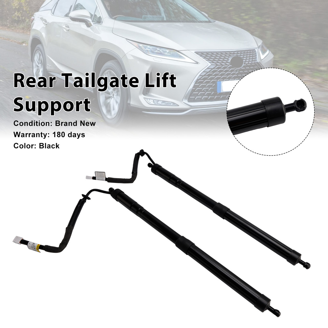 2018-2022 LEXUS RX RX350L RX450HL 2* Rear Tailgate Lift Support 68920-48061 68910-48081 Black Generic
