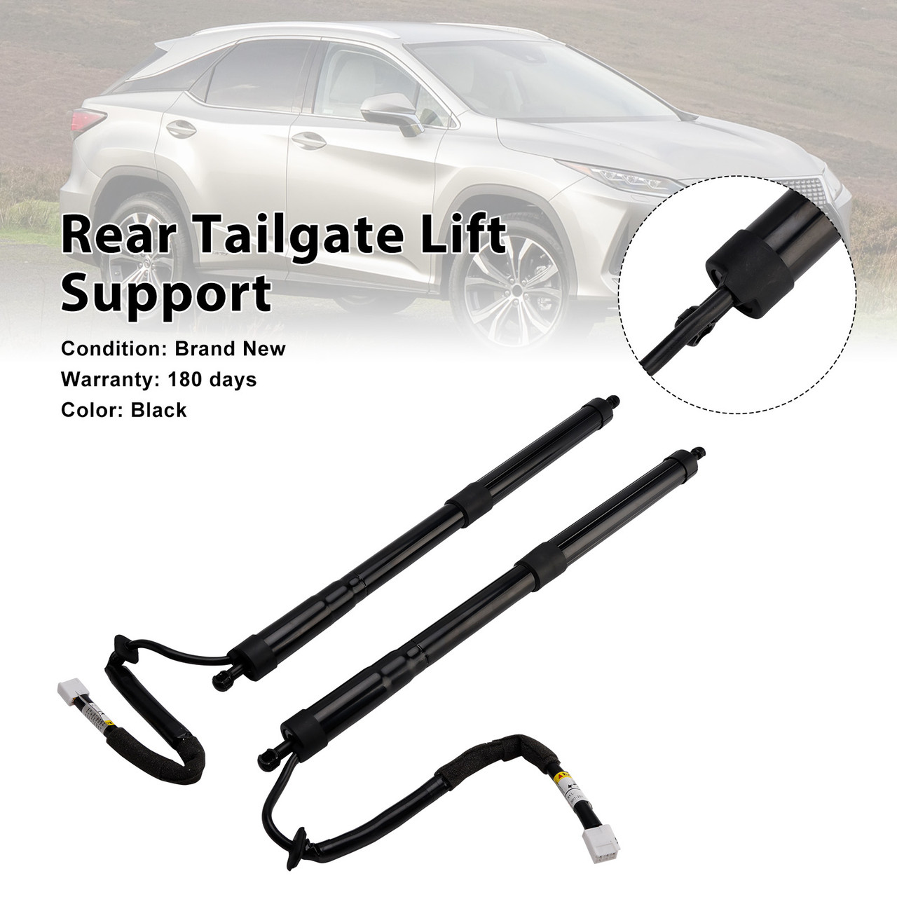 2018-2022 LEXUS RX RX350L RX450HL 2* Rear Tailgate Lift Support 68920-48061 68910-48081 Black Generic