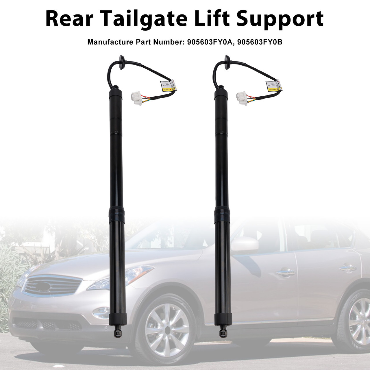 2011-2017 INFINITI EX35 FX50 QX70 2* Rear Tailgate Lift Support 905603FY0A Black Generic