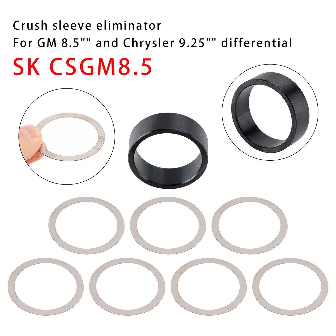 Gear & Axle (SK CSGM8.5) Crush Sleeve Eliminator Kit For GM 8.5/Chrysler 9.25 Differential