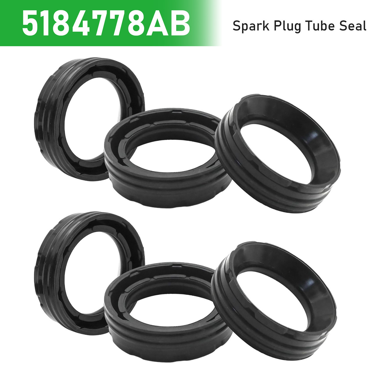 2012-2024 Dodge Challenger/Charger/Durango 6Pcs Spark Plug Tube Seal 5184778AB Generic