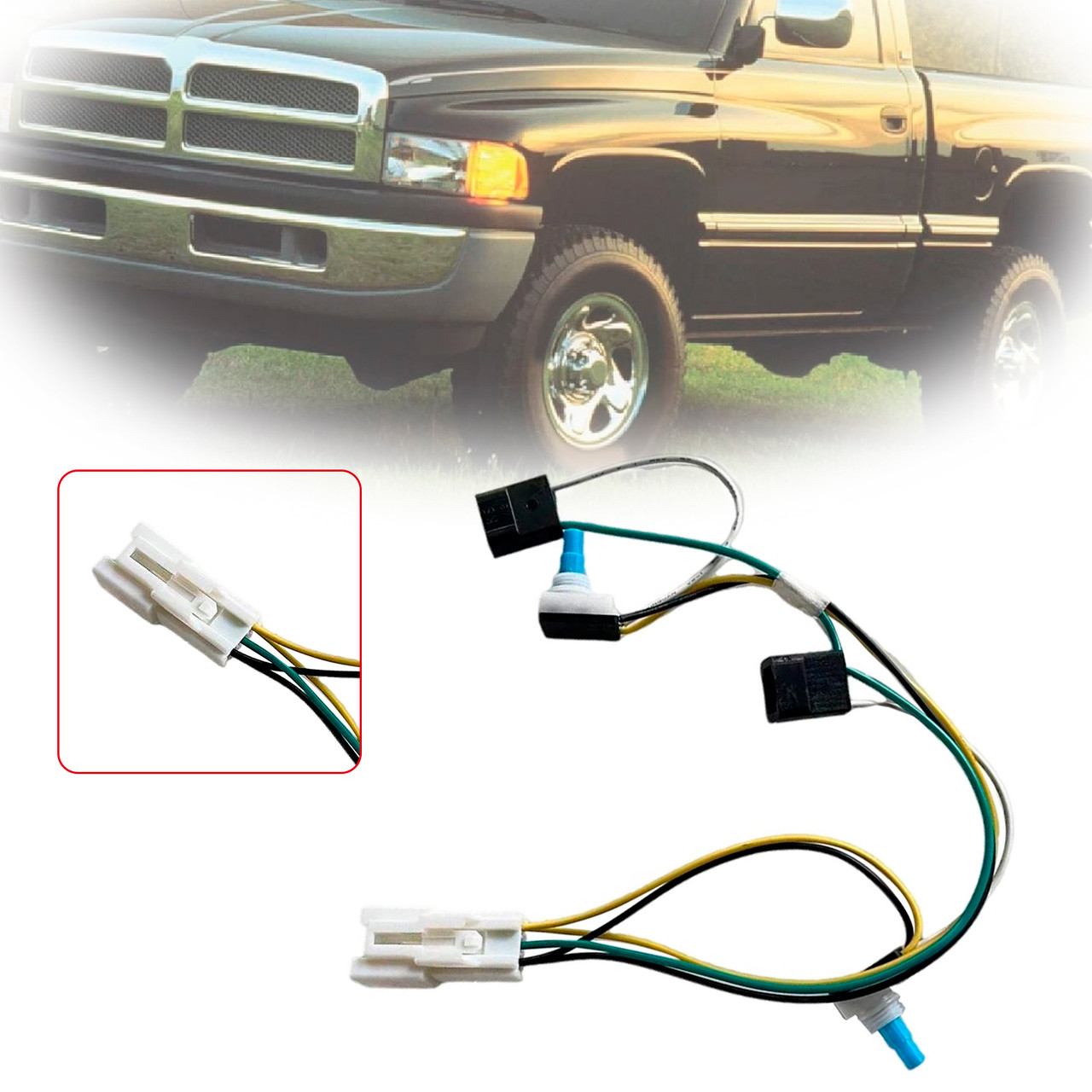 1999-2002 Dodge Ram 1500 2500 3500 5.9L Overhead Console Map Light Wiring w/Switches 5013609AA Generic