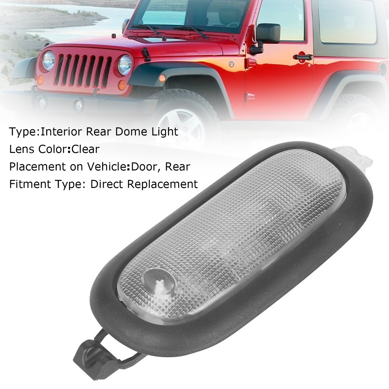 2011-2018 Jeep Wrangler Interior Rear Dome Light Lamp 5KQ79DX9AC Generic