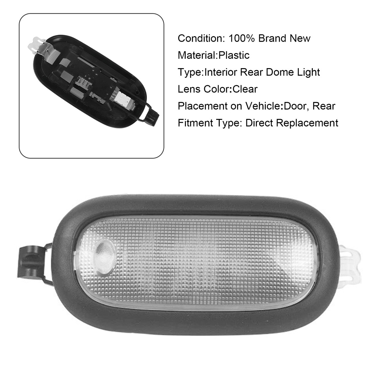 2011-2018 Jeep Wrangler Interior Rear Dome Light Lamp 5KQ79DX9AC Generic