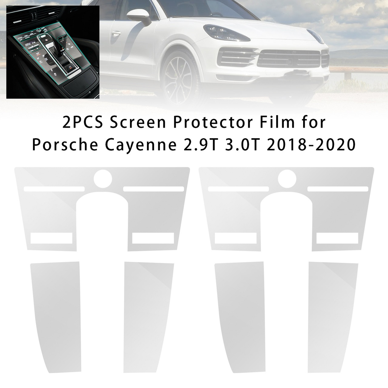 2018-2020 Porsche Cayenne 2.9T 2PCS Screen Protector Film Generic