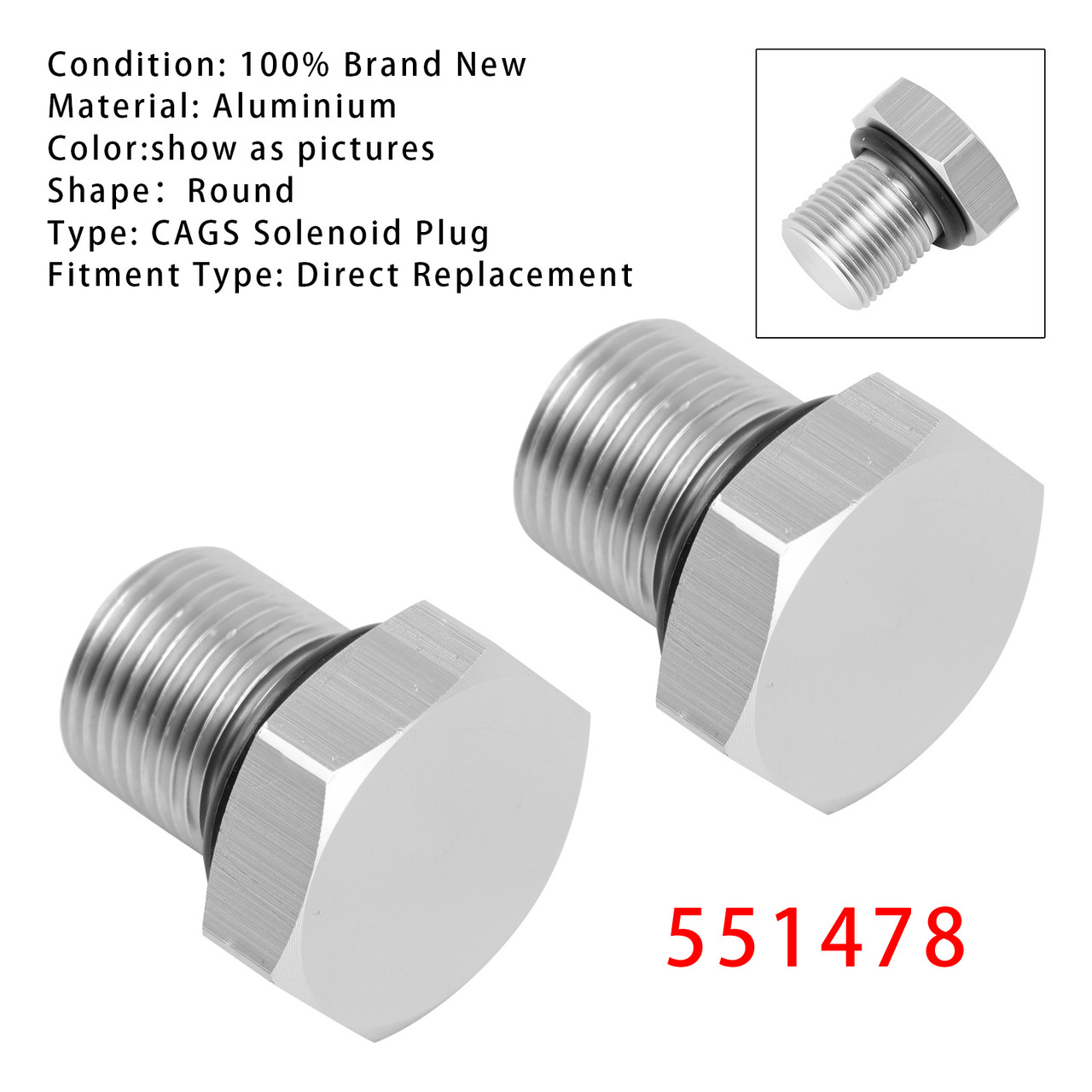 2 Pack 551478 CAGS Solenoid Plug Skip Shift For T56 Transmission LS1 LS