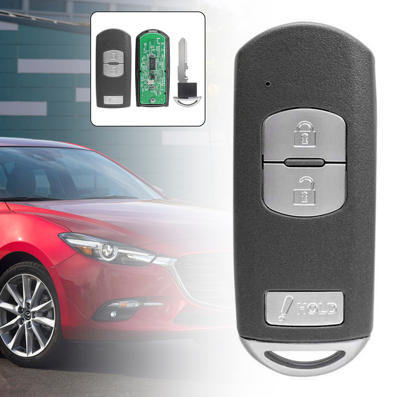 2014-2018 Mazda 3 CX-3 CX-5 Key Fob Smart Remote WAZSKE13D01 Generic