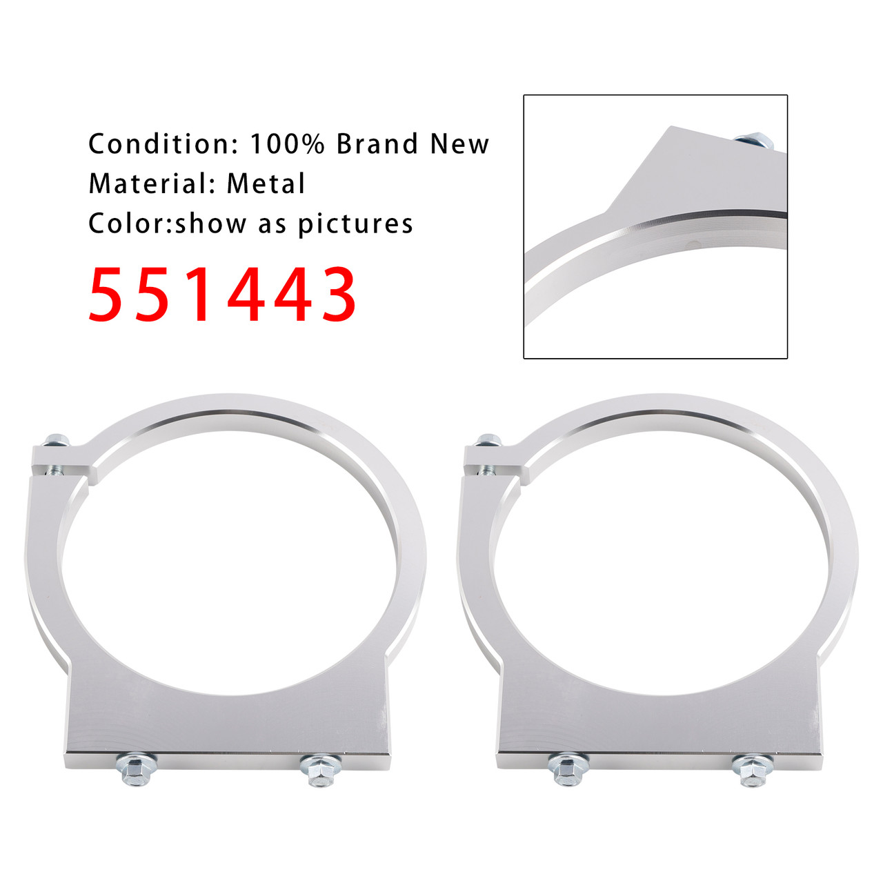 2 Pack 2lb Nitrous Bottle Bracket 2.5 2 Two Pound 4-3/8" Bottle Diameter Tank Mount NOS Billet 551443 For GSXR