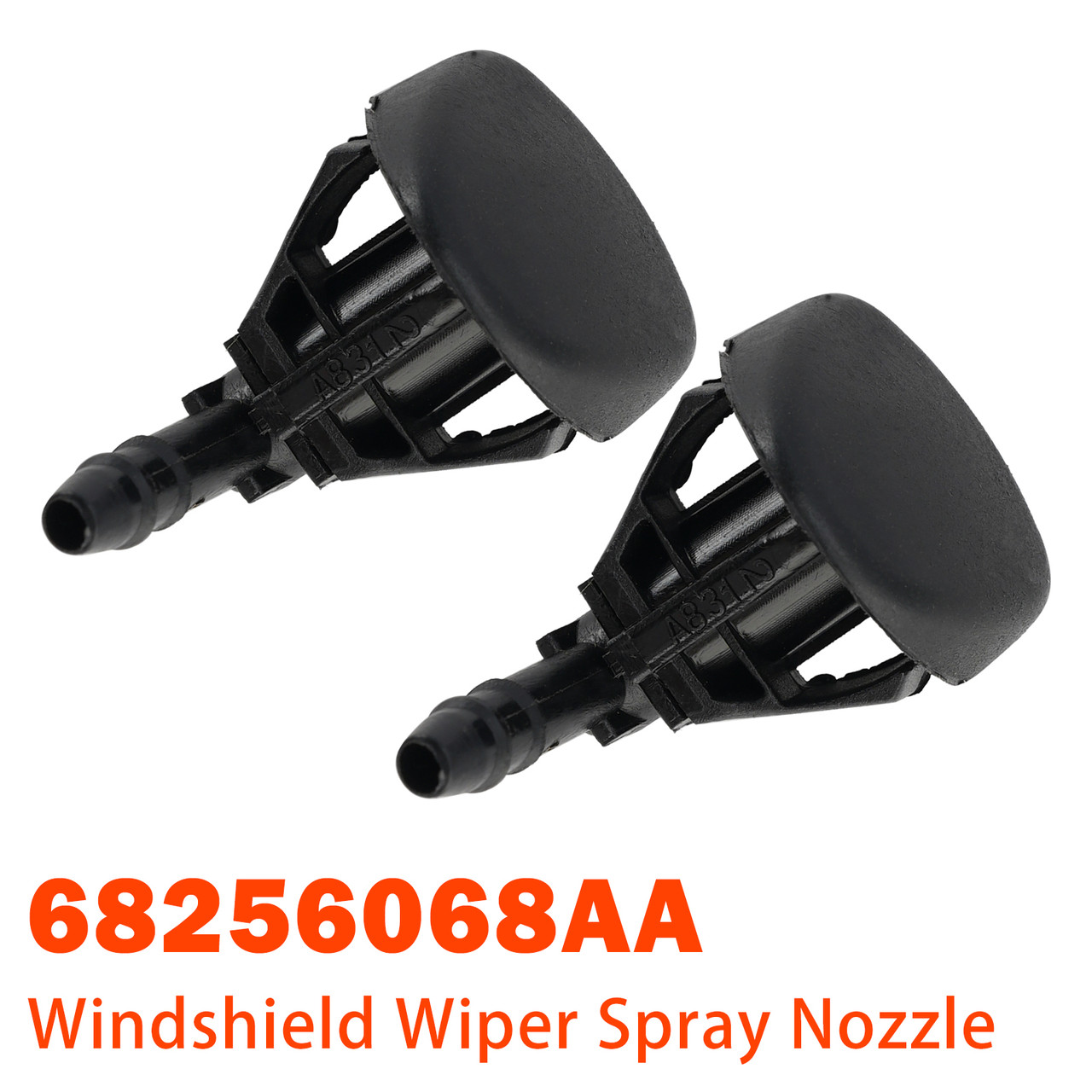 2015-2020 Jeep Renegade 2Pcs Windshield Wiper Spray Nozzle 68256068AA Generic