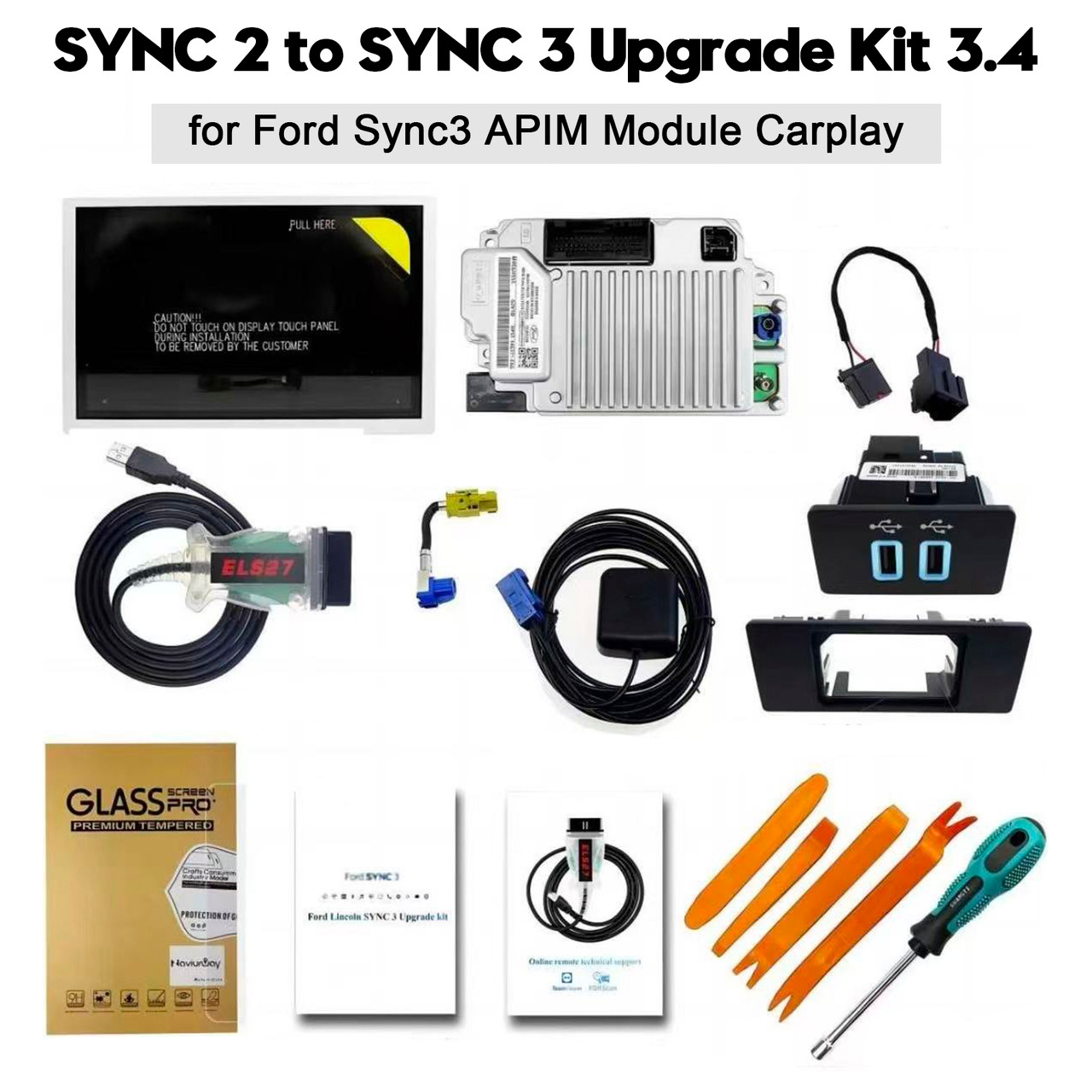 SYNC 2 to SYNC 3 Upgrade Kit 3.4 for Ford Sync3 APIM Module