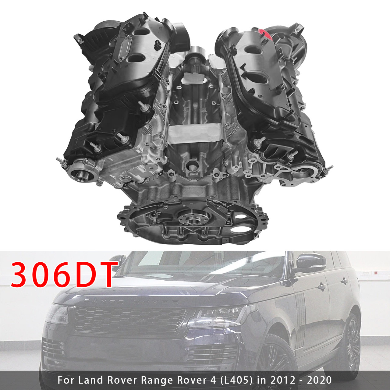 2009-2021 Land Rover Range X250 306DT 3.0T Tdv6 Diesel Long Block Engine Assy New Type Generic