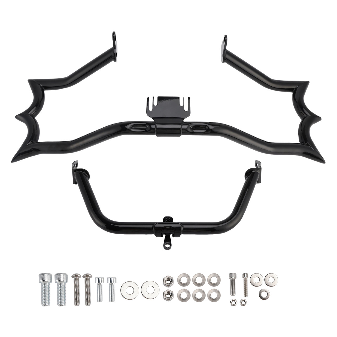 2009-2023 Touring Road King Street Glide Electra Glide Engine Guard Crash Bar&Fairing Bracket Kit Black Generic