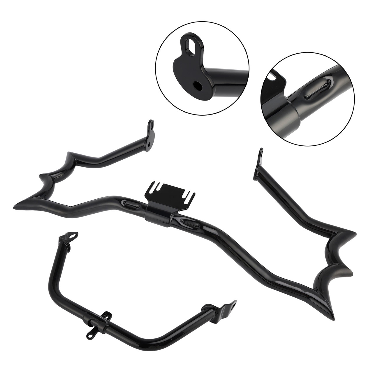 2009-later Touring models Engine Guard Crash Bar&Fairing Bracket Kit Black Generic