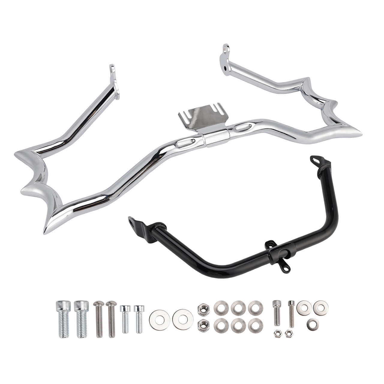 2009-later Touring models Engine Guard Crash Bar&Fairing Bracket Kit Chrome Generic