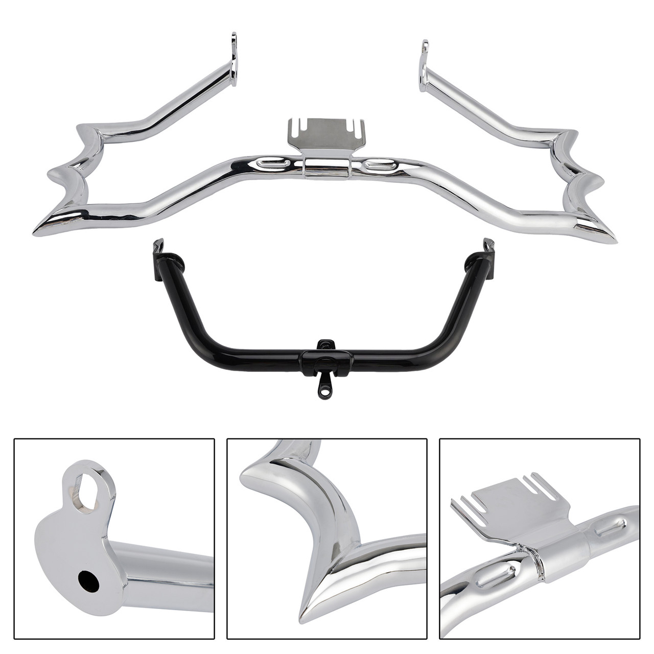 2009-later Touring models Engine Guard Crash Bar&Fairing Bracket Kit Chrome Generic