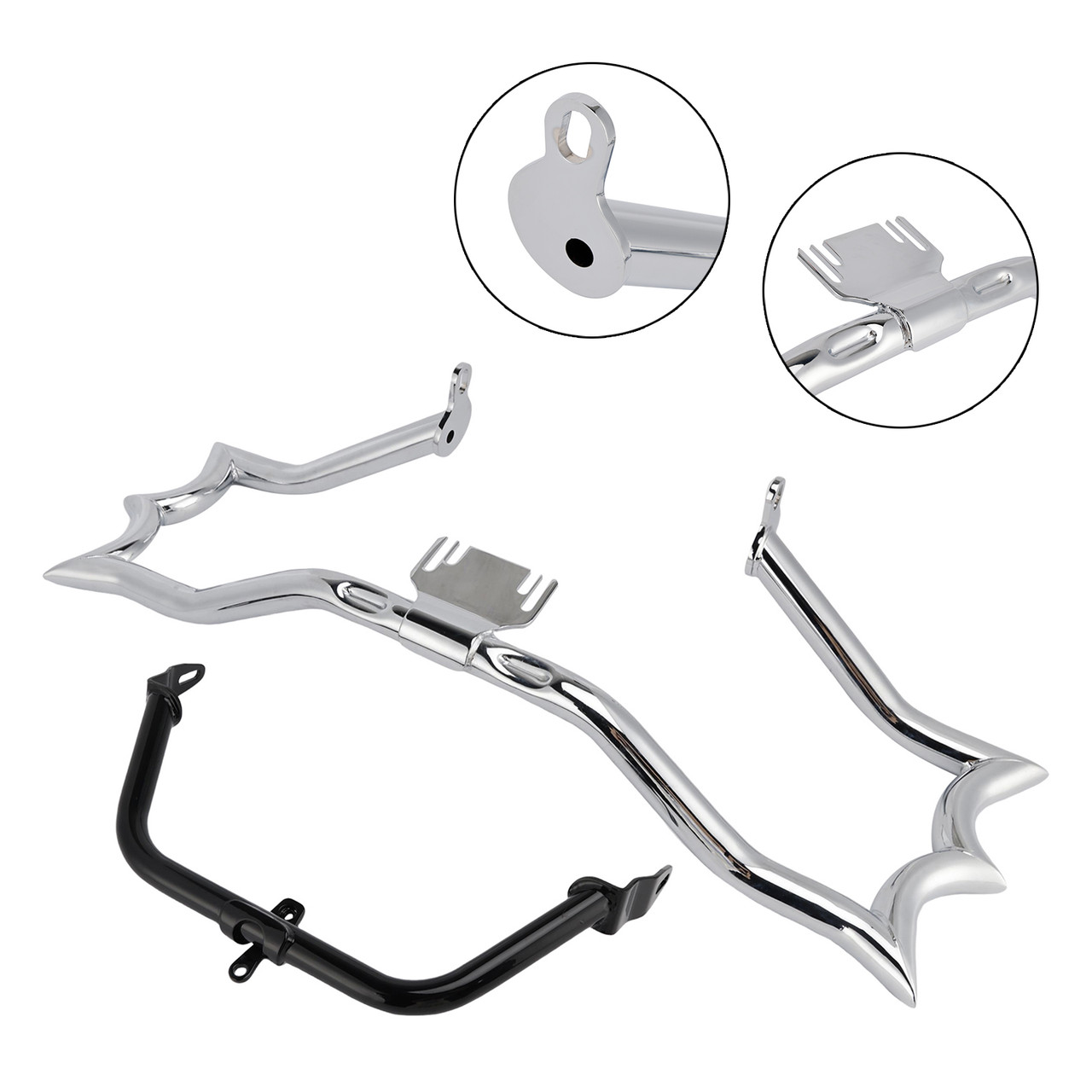 2009-later Touring models Engine Guard Crash Bar&Fairing Bracket Kit Chrome Generic
