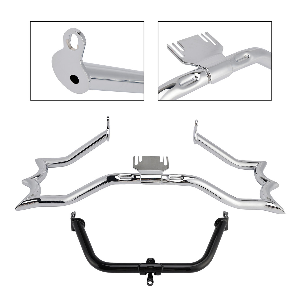 2009-later Touring models Engine Guard Crash Bar&Fairing Bracket Kit Chrome Generic