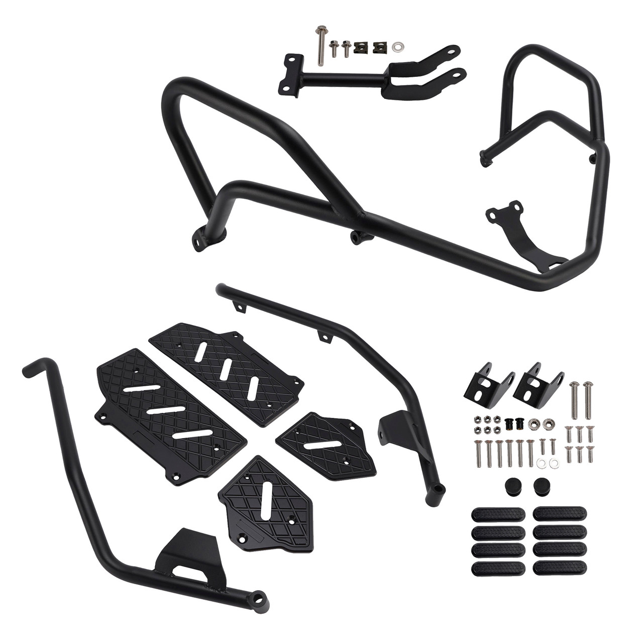2022-2025 HONDA ADV350 Upper + Lower Engine Guard Frame Crash Bar Kit Black Generic