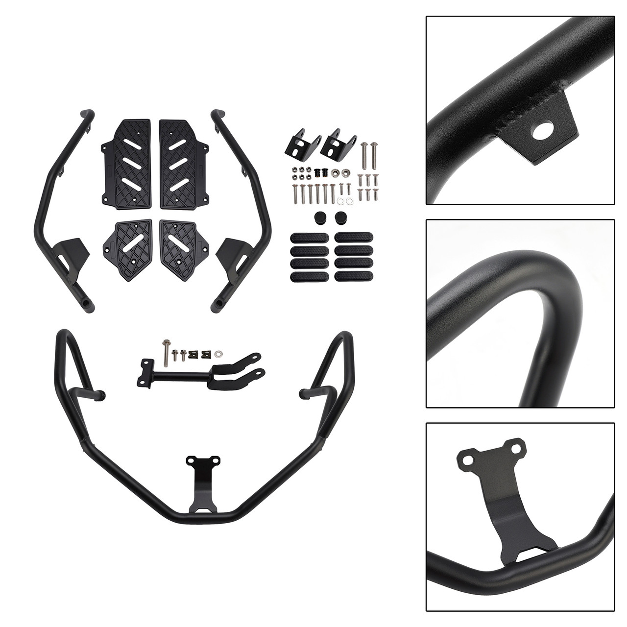 2022-2025 HONDA ADV350 Upper + Lower Engine Guard Frame Crash Bar Kit Black Generic