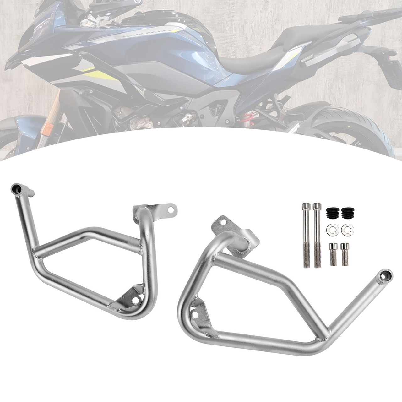 2024-2025 BMW S1000XR M1000XR Lower Engine Guard Frame Crash Bar Steel Silver Generic
