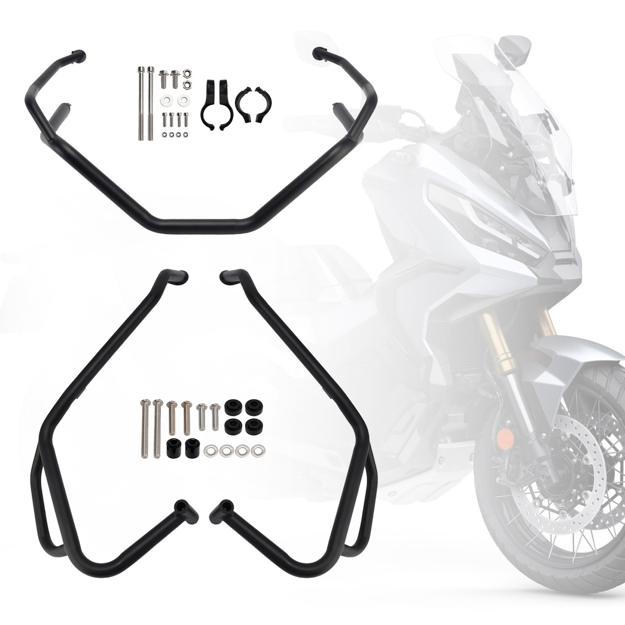 2025 Honda X-Adv 750 Upper + Lower Engine Guard Frame Crash Bar Kit Black Generic