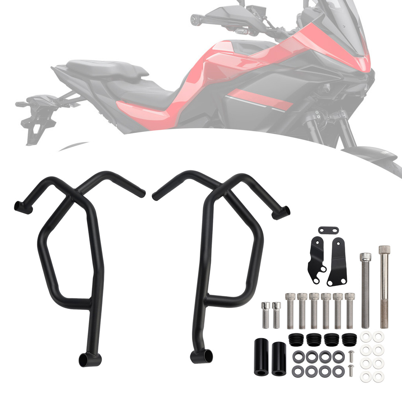 2021-2025 Yamaha Tracer 7 Lower Engine Guard Frame Crash Bar Steel Black Generic