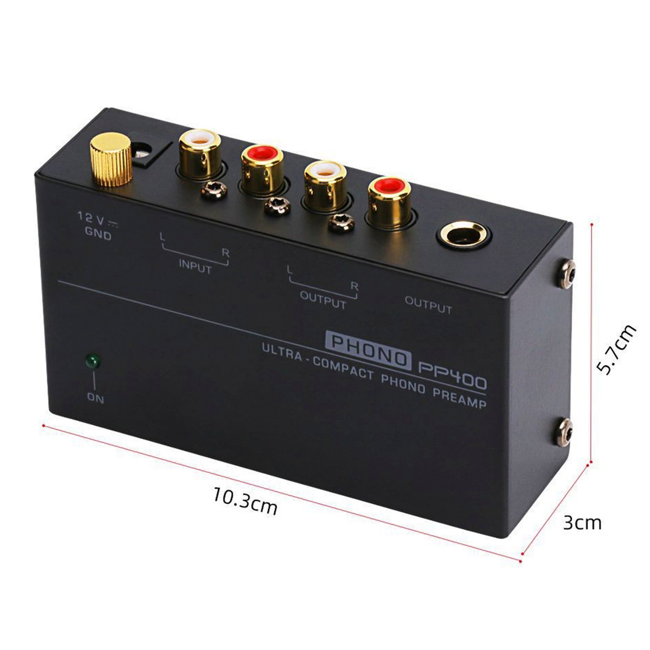 PP400 Ultra-Compact Phono Preamp Preamplifier With RCA 1/4Inch Support TRS Interfaces Preamplificador Phono Preamp EU