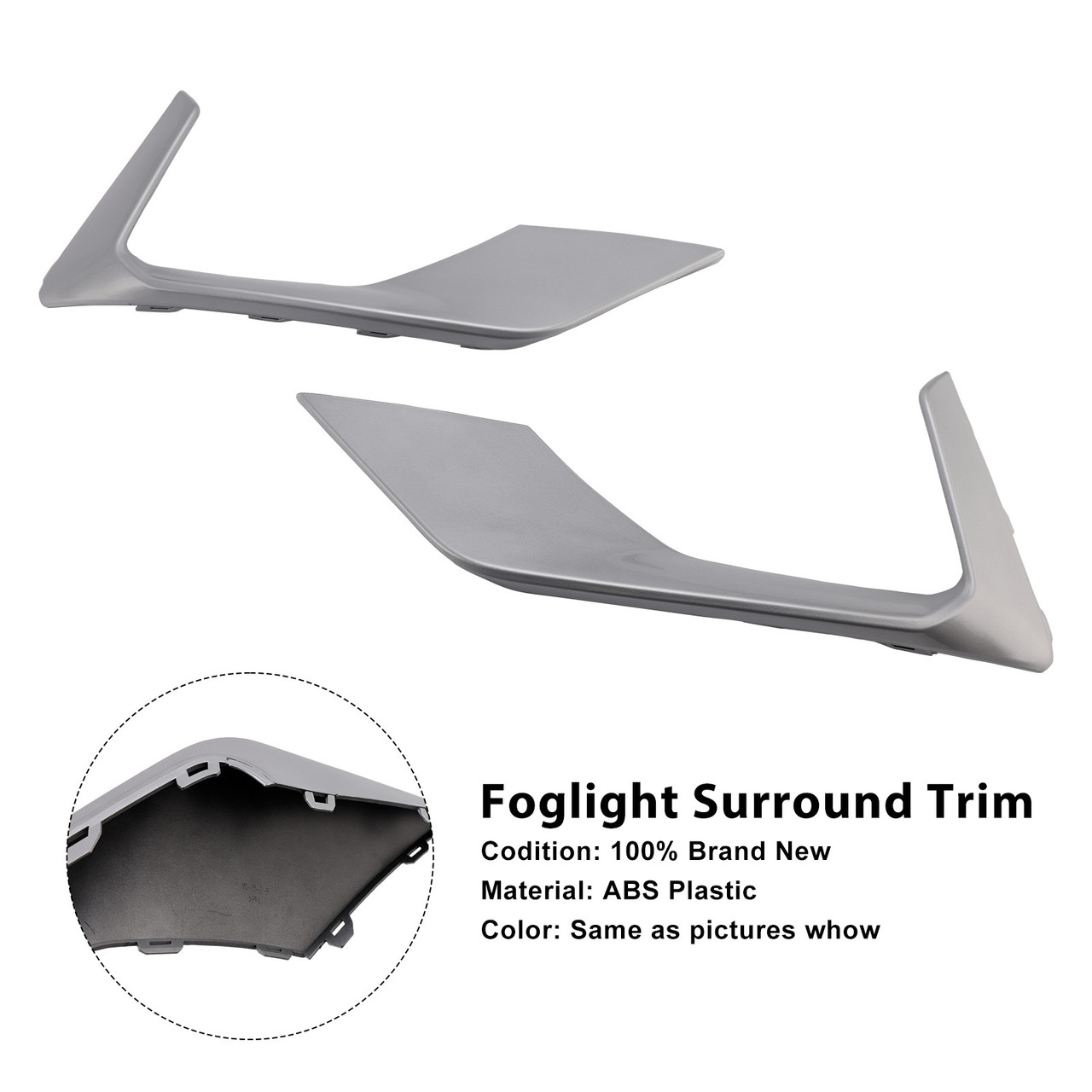 2018-2021 Ford Focus ST+ST LINE MK4  1* Foglight Surround Trim Silver Generic