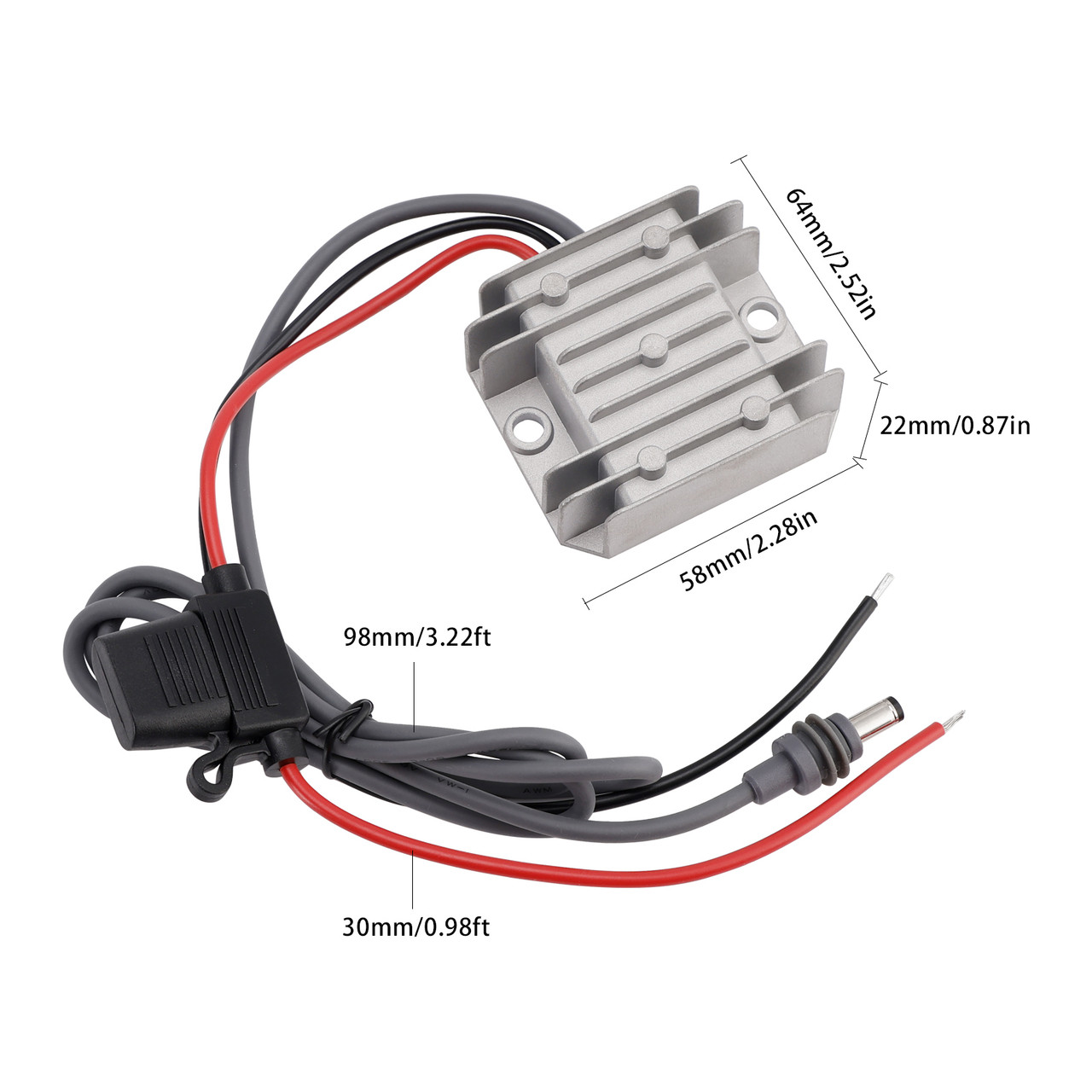 12V/24V To 30V 3.5A 105W Mini Power Supply Boost Conversion With Fuse
