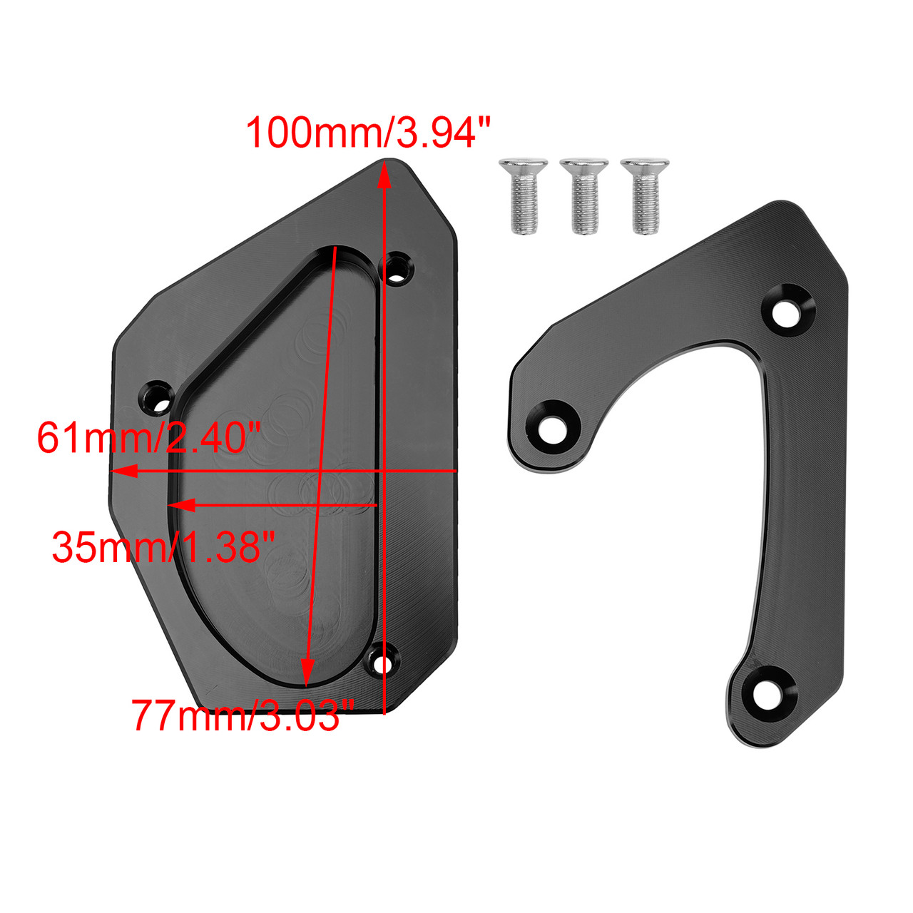 2011-2024 Suzuki V-strom 650 DL650 XT Kickstand Side Stand Extension Pad Black Generic