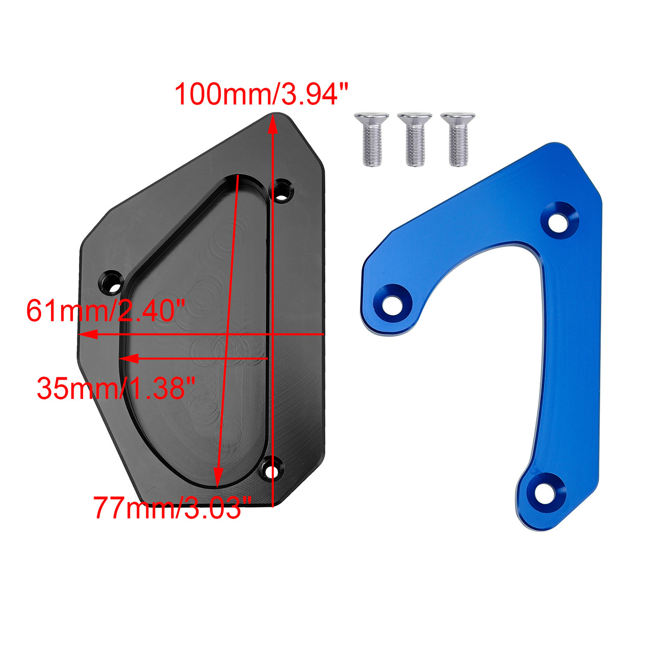 2011-2024 Suzuki V-strom 650 DL650 XT Kickstand Side Stand Extension Pad Blue Generic